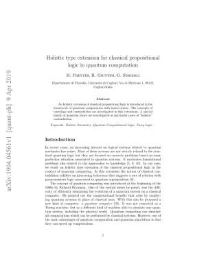 Holistic Type Extension for Classical Propositional Logic in Quantum Computation