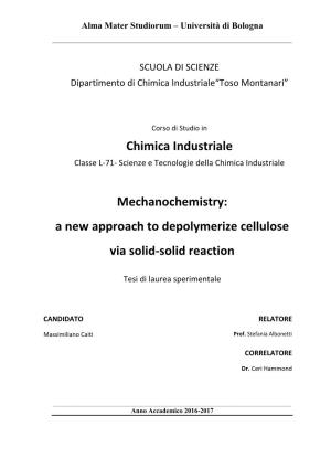 Chimica Industriale Mechanochemistry: a New