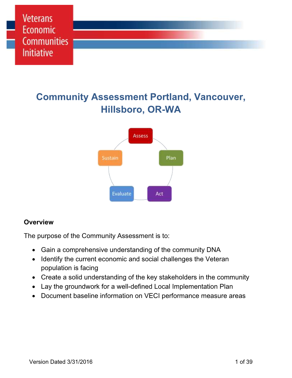 Community Assessment Template