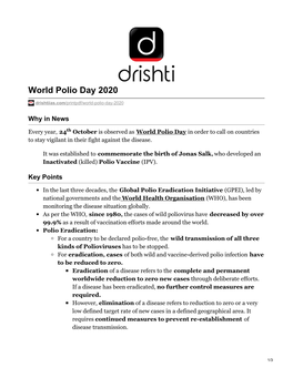 World Polio Day 2020