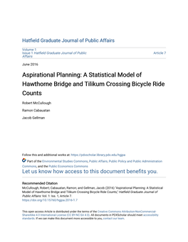 A Statistical Model of Hawthorne Bridge and Tilikum Crossing Bicycle Ride Counts