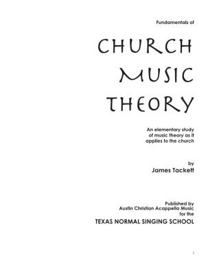 Fundamentals of Church Music Theory