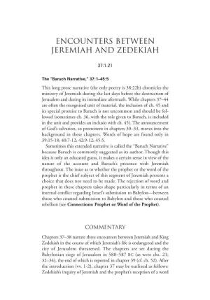 Encounters Between Jeremiah and Zedekiah