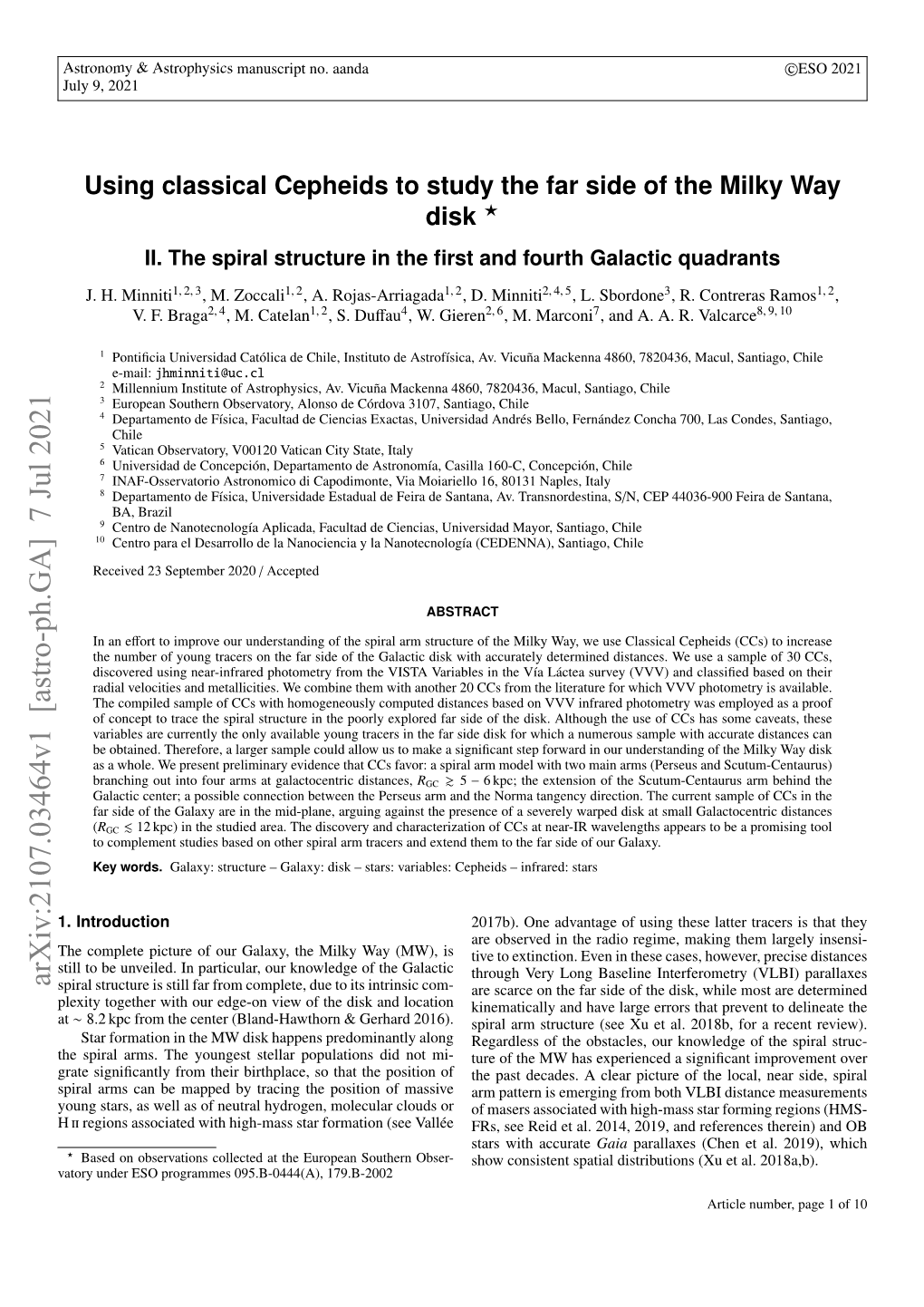 Using Classical Cepheids to Study the Far Side of the Milky Way Disk. II. the Spiral Structure in the First and Fourth Galactic Quadrants