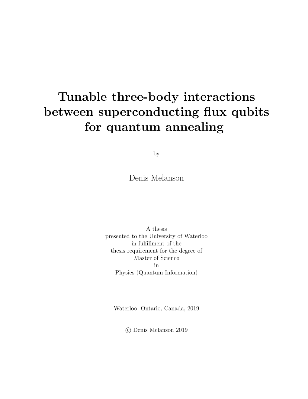 Tunable 3-Local Interactions Between Superconducting Flux Qubits for Quantum Annealing