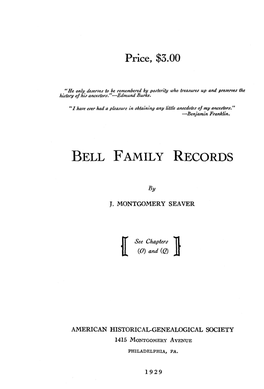 Bell Family Records