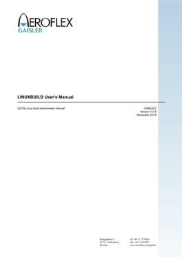 LINUXBUILD User's Manual 1