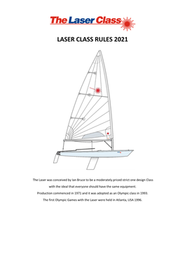 Laser Class Rules 2021