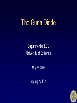 The Gunn Diode