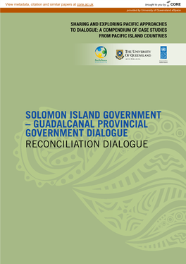 Solomon Islands Government – Guadalcanal Provincial