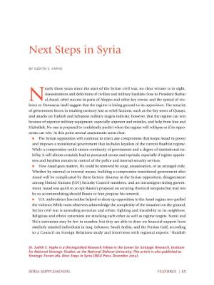 Next Steps in Syria