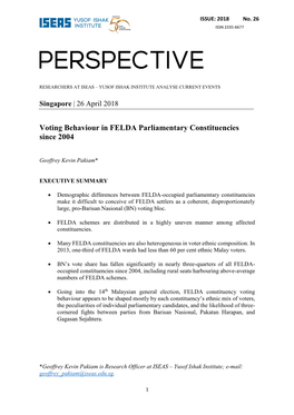 Voting Behaviour in FELDA Parliamentary Constituencies Since 2004