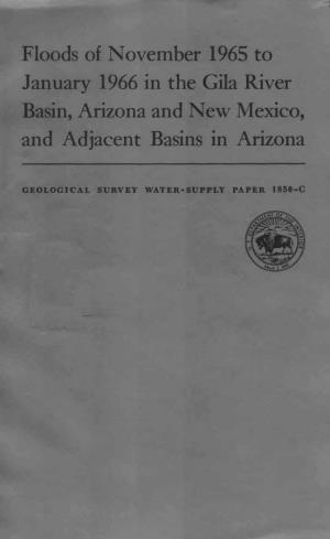 Floods of November 1965 to January 1966 in the Gila River Basin, Arizona and New Mexico, and Adjacent Basins in Arizona