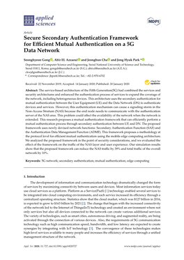 Secure Secondary Authentication Framework for Efficient Mutual