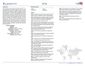 Introduction the European Free Trade Association (EFTA)