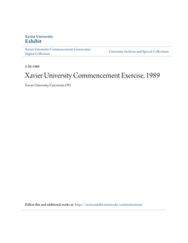 Xavier University Commencement Exercise, 1989 Xavier University, Cincinnati, OH