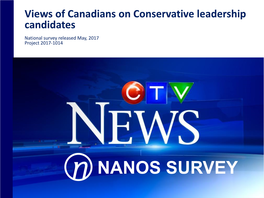 NANOS SURVEY Views of Canadians on Conservative