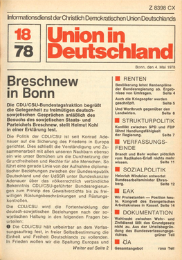 UID 1978 Nr. 18, Union in Deutschland