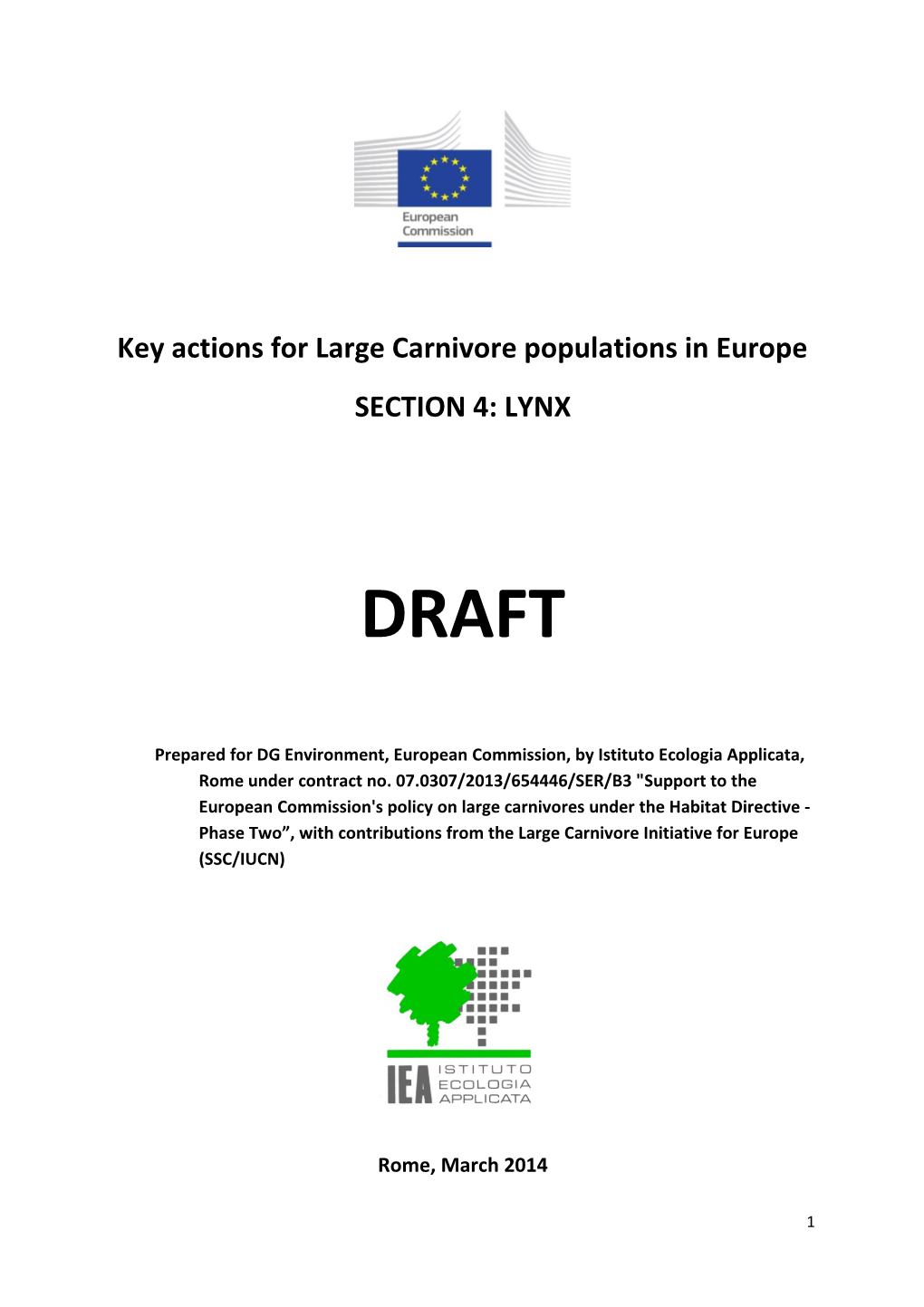 Key Actions for Large Carnivore Populations in Europe
