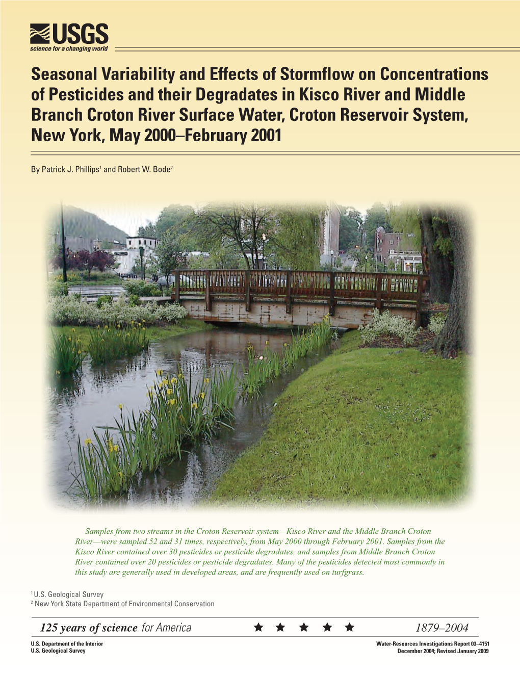 Seasonal Variability and Effects of Stormflow on Concentrations Of