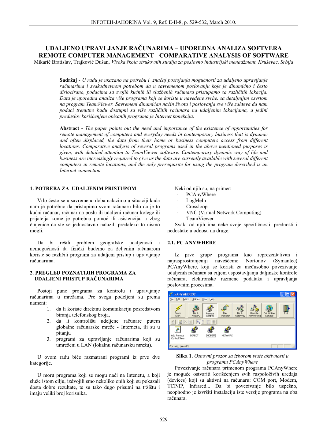 Udaljeno Upravljanje Računarima – Uporedna