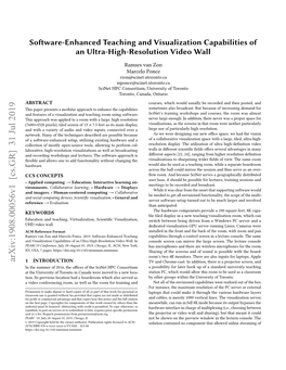 Software-Enhanced Teaching and Visualization Capabilities of an Ultra-High-Resolution Video Wall