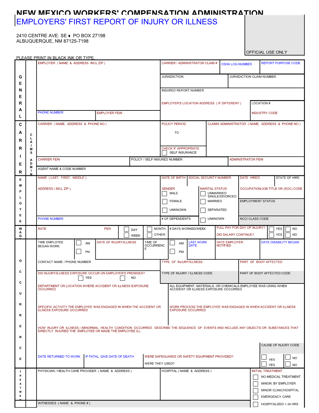 New Mexico Workers' Compensation Administration