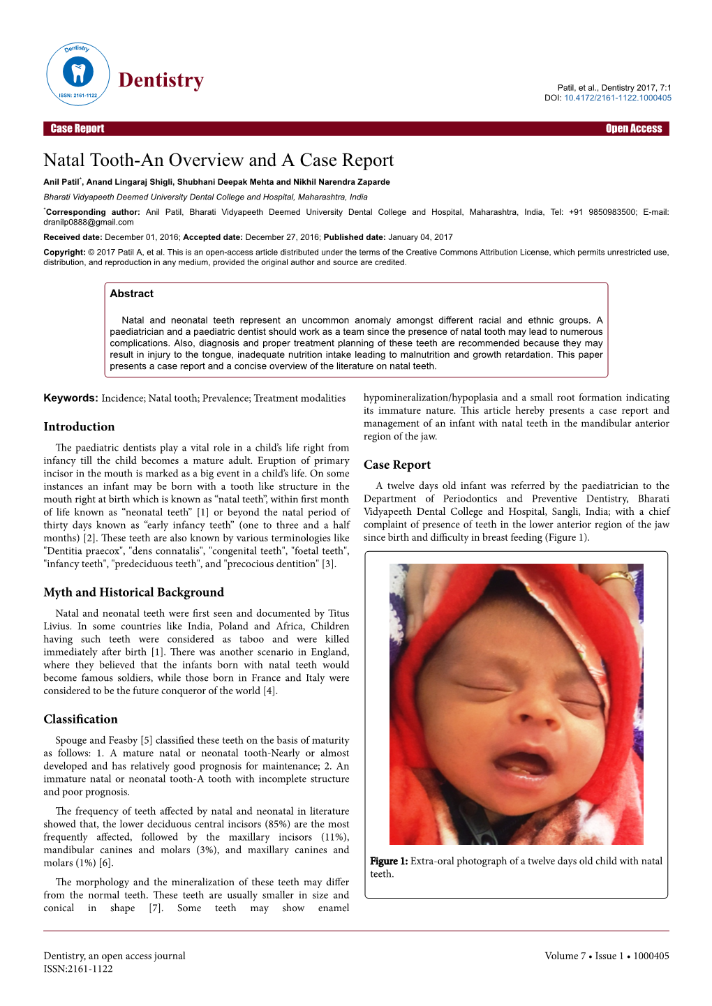 Natal Tooth-An Overview and a Case Report - DocsLib