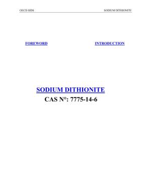 Sodium Dithionite Cas N°: 7775-14-6
