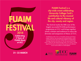 Fuaim Festival Is a City-Wide Event Celebrating University College Cork's