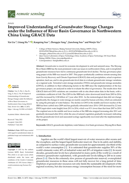 Improved Understanding of Groundwater Storage Changes Under the Inﬂuence of River Basin Governance in Northwestern China Using GRACE Data