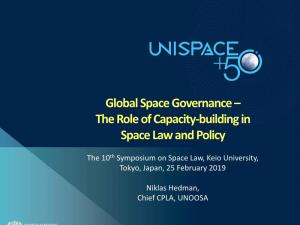 The Role of Capacity-Building in Space Law and Policy