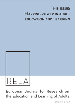 This Issue: Mapping Power in Adult Education and Learning