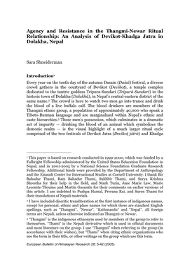 An Analysis of Devikot-Khadga Jatra in Dolakha, Nepal