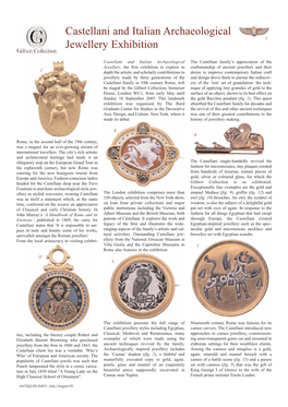 Castellani and Italian Archaeological Jewellery Exhibition