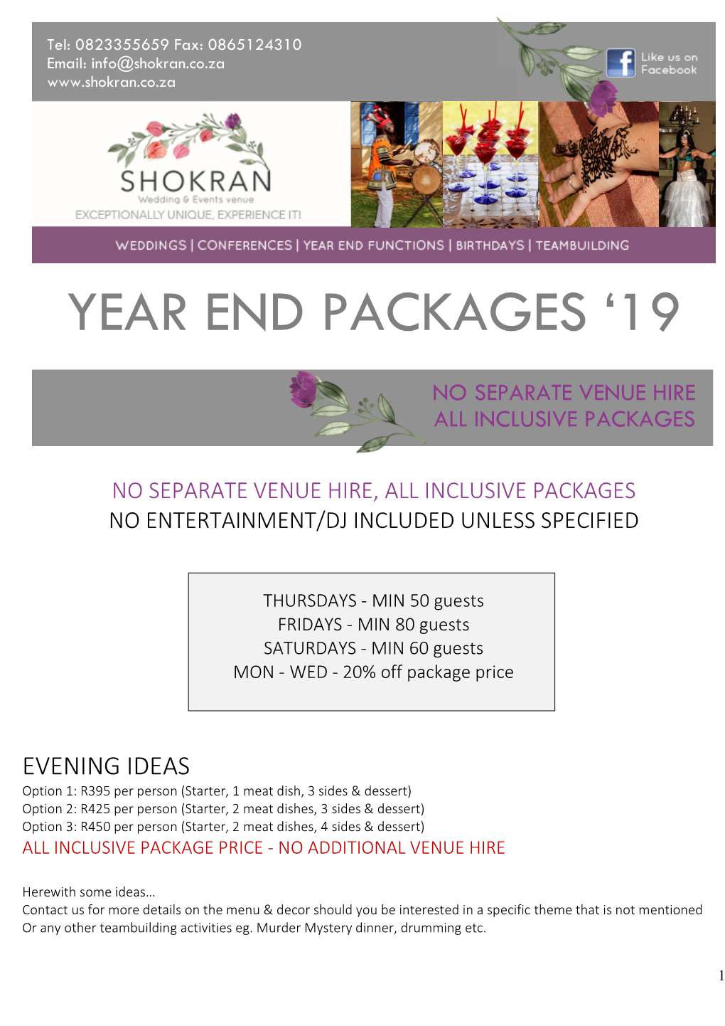 Year-End Pricelist