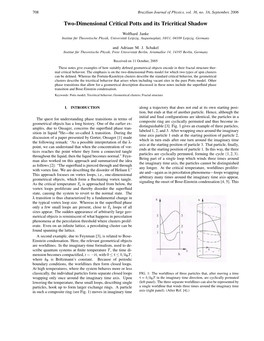 Two-Dimensional Critical Potts and Its Tricritical Shadow