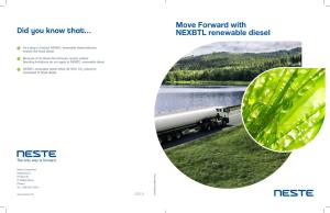 Move Forward with NEXBTL Renewable Diesel