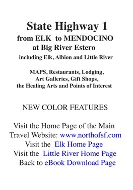 Pages 42-63 Hwy 1: Elk to Mendocino
