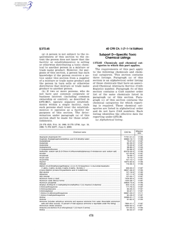 478 Subpart D—Specific Toxic Chemical Listings