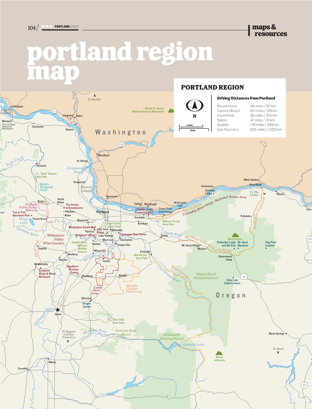 Portland Region Map PORTLAND REGION
