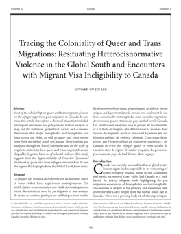 Tracing the Coloniality of Queer and Trans Migrations