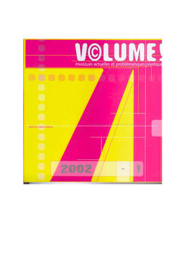 Volume ! La Revue Des Musiques Populaires