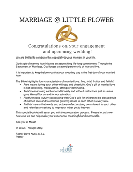 Marriage @ Little Flower