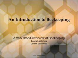 An Introduction to Beekeeping