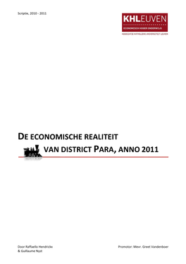 De Economische Realiteit Van District Para, Anno 2011