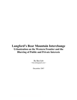 Langford's Bear Mountain Interchange