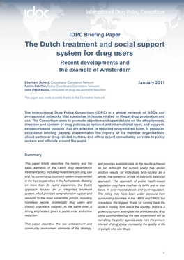 The Dutch Treatment and Social Support System for Drug Users Recent Developments and the Example of Amsterdam