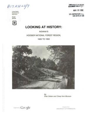 Looking at History: Indiana's Hoosier National Forest Region