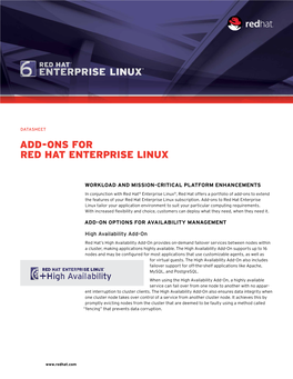 Add-Ons for Red Hat Enterprise Linux